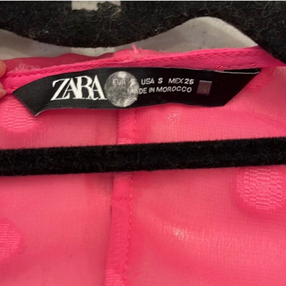 Zara Hot Pink Polka Dot Blouse size S - Picture 7 of 7